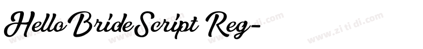HelloBrideScript Reg字体转换